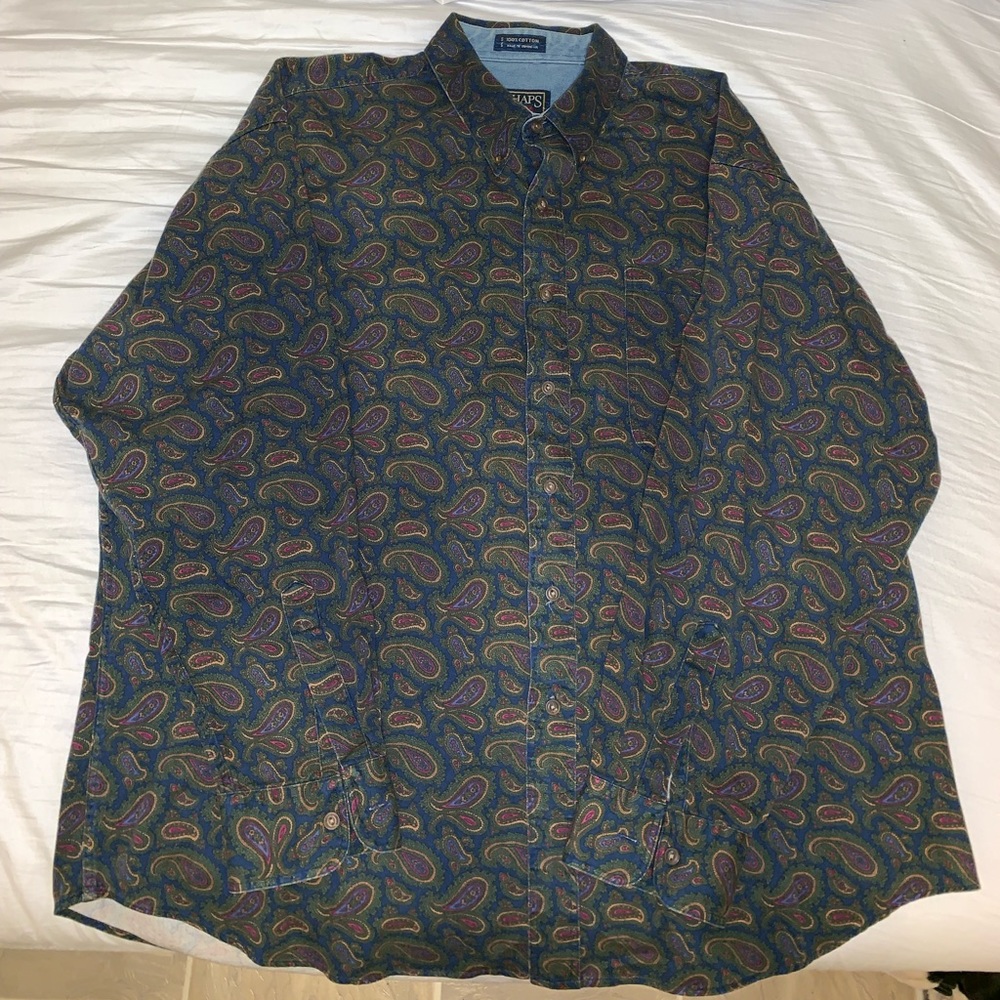 Vintage Chaps paisley button down
